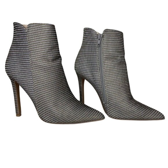 Qupid Glitter Sparkle Gold High Heel Boots Size 8.5 - Picture 3 of 7